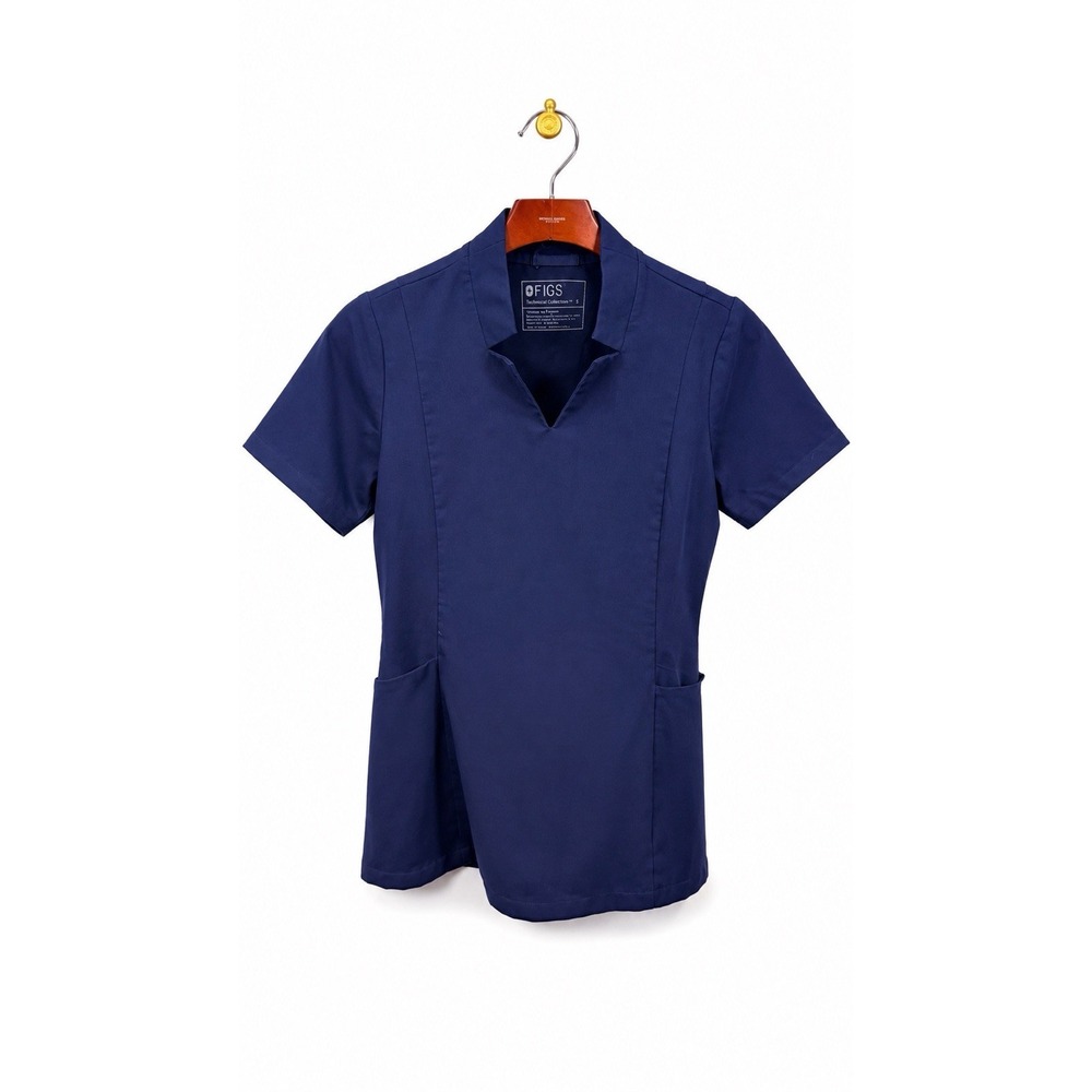 FIGS Blue Inala Slim Scrub Top Women's Small Technical Collection